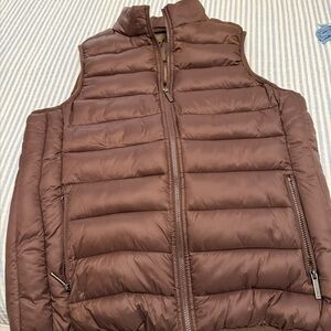 Women’s Brown Quilted Puffer Vest